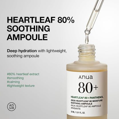 Anua Heartleaf 80% Soothing Ampoule Hydration Facial Serum