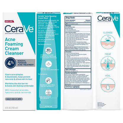 CeraVe Acne Foaming Cream Cleanser