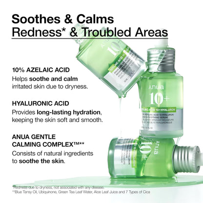 Anua Azelaic Acid 10% Hyaluron Redness Soothing Serum